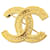 Broche Chanel CC Dourado Metal  ref.1300804