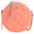 Embreagem redonda Chanel acolchoada caviar rosa com bolsa crossbody de corrente Couro  ref.1300807