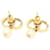 Gold Dior Petit CD Push Back Earrings Golden Gold-plated  ref.1300814