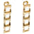 Versace White Ceramic Earrings in 18k yellow gold Silvery Metallic Metal  ref.1300975