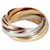 Trinity Cartier 6 anel de rolamento de banda em 18K 3 Diamantes de ouro tom 0.15 ctw Dourado Metálico Ouro branco Metal  ref.1300979