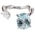 Anello Dior Diorama Precieuse con acquamarina e diamanti in 18k Oro bianco D VS1 0.33 ctw Argento Metallico Metallo  ref.1301005