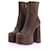 SAINT LAURENT  Ankle boots T.eu 37 leather Brown  ref.1301170