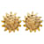 Boucles d'oreilles à clip Chanel Gold Lion Motiff Métal Plaqué or Doré  ref.1301187