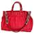 Christian Dior Shopping Red Coral Leather  ref.1301282