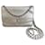 Wallet On Chain Chanel Cow Silvery Leather  ref.1301289