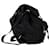 Prada Saffiano-Trimmed Medium Vela Drawstring Backpack in Black Nylon  ref.1301305
