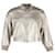 Brunello Cucinelli Cropped Bomber Jacket in Gold Leather Golden  ref.1301312