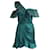 Self portrait Self-Portrait Ruffled One Shoulder Faux Wrap Dress in Green Viscose Cellulose fibre  ref.1301350