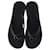 Sandales plates Gucci Pascar GG Logo Thong en caoutchouc noir  ref.1301364
