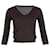Mulberry V-neck Quarter Sleeve Top in Brown Cotton  ref.1301370