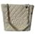 Chanel Shopping White Eggshell Leather  ref.1301373