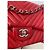 Timeless Borsa Chanel Classic Chevron in vernice rossa Rosso - vista 3