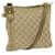 GUCCI GG Canvas Sherry Line Shoulder Bag Beige Pink gold 144388 Auth ki4144 Golden Cloth  ref.1301437