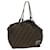 FENDI Zucca Canvas Tote Bag Black Brown Auth 68068 Cloth  ref.1301503