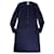 Vestido com botões e logo CC da Chanel Azul Lã  ref.1301571