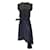 Autre Marque Brunello Cucinelli Navy Blue Monili Beaded Cotton Wrap Dress  ref.1301612