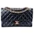 Chanel Quilted Blue Lambskin 24K Gold lined Flap Bag Cloth  ref.1301679