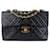 Chanel Quilted Lambskin 24K Gold Single Flap Jumbo Crossbody Bag Black Cloth  ref.1301680