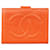 Carteira Chanel Logo CC Laranja Couro  ref.1301712