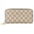 Gucci GG Monogram Long Wallet Beige Leather  ref.1301727