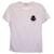 T-shirt Moncler con Applicazione Logo Crystal in Cotone Bianco  ref.1301751