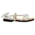 Maison Martin Margiela mm6 Sandálias com tira no tornozelo em couro branco Cru  ref.1301757