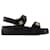 Sandales de sport Kira - Tory Burch - Cuir - Noir Veau façon poulain  ref.1301785