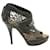Alaïa Caged Sandals in Black Leather  ref.1301790