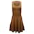 Alexander McQueen Mini-robe festonnée sans manches en maille en viscose beige Fibre de cellulose  ref.1301828