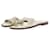 MANOLO BLAHNIK  Sandals T.eu 37.5 leather Golden  ref.1301981
