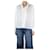 Isabel Marant Etoile Blusa blanca de algodón con bordado inglés y volantes - talla UK 6 Blanco  ref.1301989