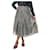 Christian Dior Brown textured patterned midi skirt - size UK 12 Linen  ref.1302005