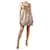 Ganni Vestido mini efecto piel charol marrón - talla UK 8 Castaño Poliéster  ref.1302006