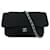 Borsa shopping pieghevole Chanel in tela nera Graffiti con patta in jersey Nero Cotone Panno  ref.1302058