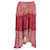 Ba&Sh Gapi Tiered Midi Skirt in Red Linen  ref.1302106