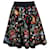 Alice + Olivia Floral Embroidered Skirt in Black Cotton  ref.1302131
