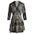 Sandro Rayan V-Neck Printed Mini Dress in Multicolor Polyester Multiple colors  ref.1302151