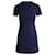 Theory Mini Vestido Shift em Lã Marinha Azul  ref.1302154