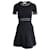 Sandro-Kleid mit perforierten Details aus schwarzer Viskose Zellulosefaser  ref.1302159