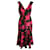 Autre Marque Bedrucktes ärmelloses Kleid „Saloni Holly“ aus schwarzer und roter Seide  ref.1302164