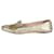 Gucci Sapatilhas douradas GG Marmont com franjas - tamanho UE 37 Dourado Couro  ref.1302172