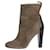 Hermès Khaki suede zip-up ankle boots - size EU 39.5  ref.1302174