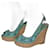 Dior chaussures compensées Python Vert clair  ref.1302209