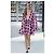 Chanel Seidenkleid mit CC-Logo Laufsteg 2017 Pink - Ansicht 4