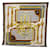 Hermès HERMES CARRE 90 Cachecol coaching Silk Gold Brown preto Auth bs12431 Marrom Dourado Seda  ref.1302282