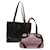 PRADA Tote Bag Leather Nylon 2Set Black Pink Auth bs12172  ref.1302316