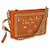 PRADA Chain Shoulder Bag Nylon Orange Auth 68432  ref.1302357