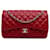 Bolsa de ombro com aba Chanel Jumbo Classic vermelha forrada de pele de cordeiro Vermelho Couro  ref.1302414