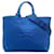 Blue Prada Medium Canvas Logo Drill Satchel Cloth  ref.1302441